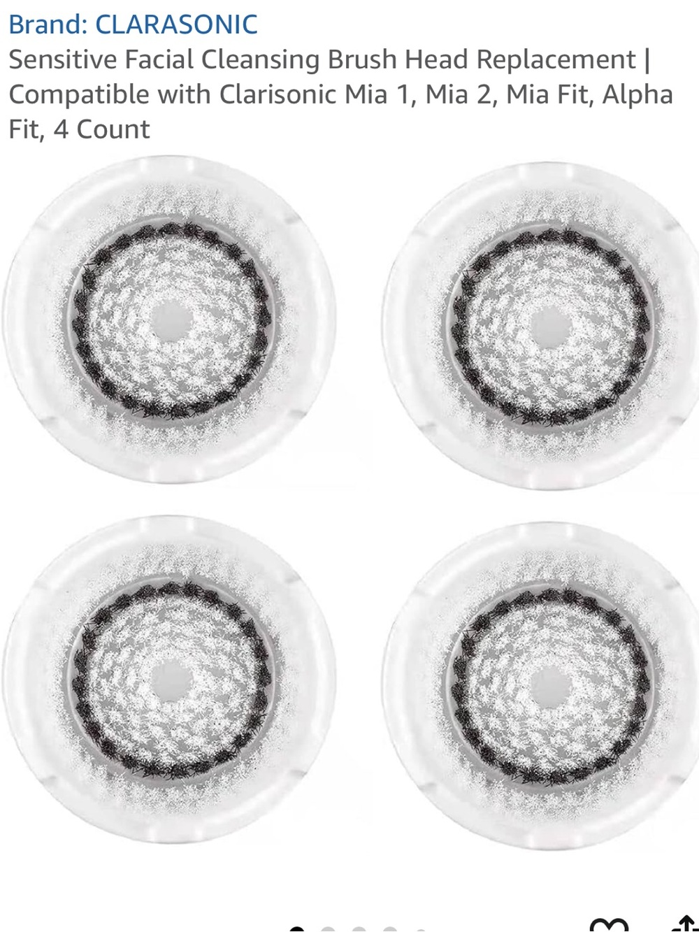 Clarisonic Sensitive Heads x 4